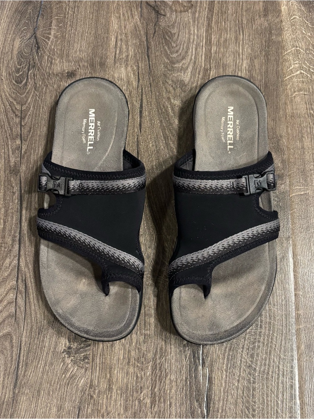 Merrell District Muri Moon Neoprene Wrap Sandals SlipOn Black Women’s size 8